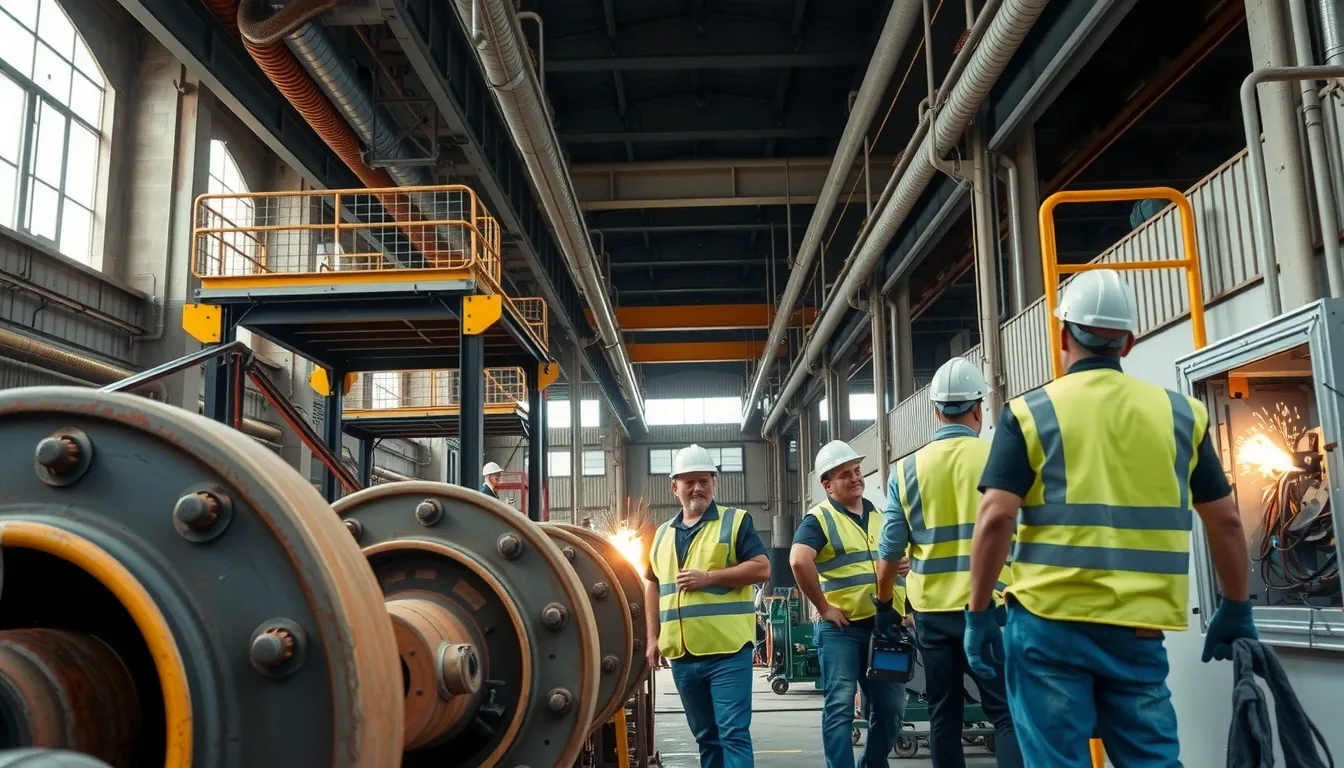 Equipe de manutenção trabalhando em painel elétrico durante parada de entressafra em usina